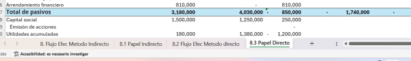 Estado de flujos de efectivo (excel) - Imagen 2