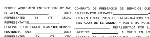 Contrato de servicios profesionales en formato word (Español e Ingles) - Imagen 2