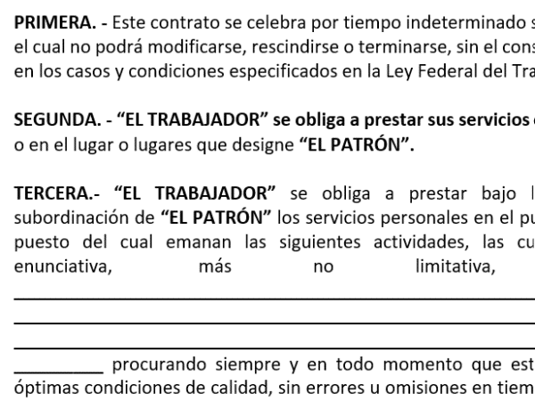 Contrato individual de trabajo por tiempo indeterminado sujeto a un periodo de prueba - Image 3