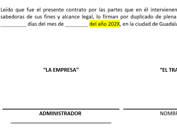 Contrato individual de trabajo por tiempo indeterminado sujeto a un periodo de prueba - Image 4