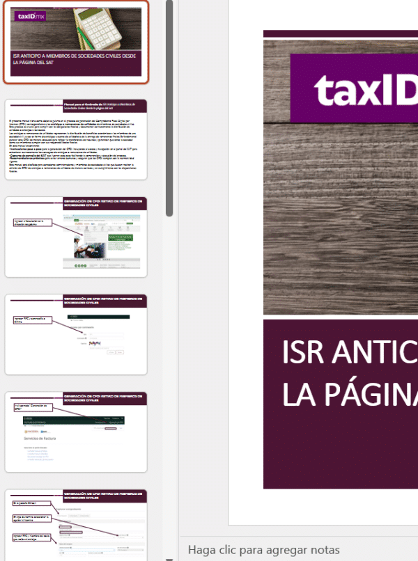 Manual para el timbrado de Anticipos de remanentes para una SC (Pantallas del SAT) - Imagen 2